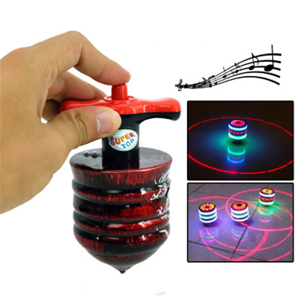 Funny Gyroscope Spinning Laser Toy With Led & Music Flashlight Rotating ...