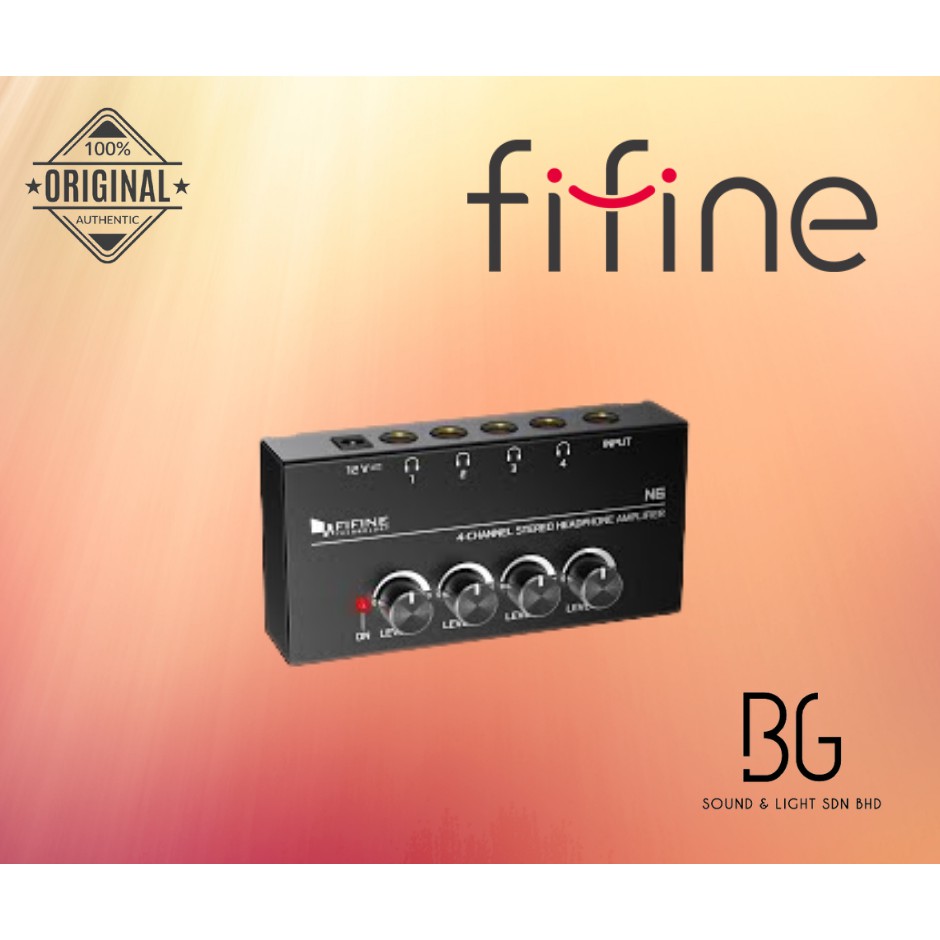 FIFINE N6 Headphone Amplifier Channels Metal Stereo Audio Amplifier  Shopee Malaysia