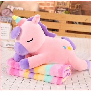 Unicorn pillow outlet and blanket