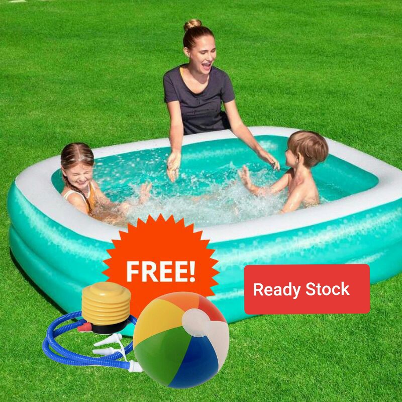 READY STOCK,Bestway Inflatable Pool (Free Pump & Ball ) New Arrival ...