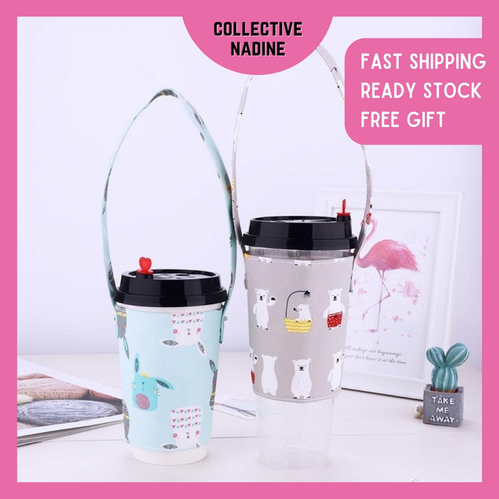 Portable Cup Holder for Milk Tea Coffee Cup Cotton | Shopee Malaysia