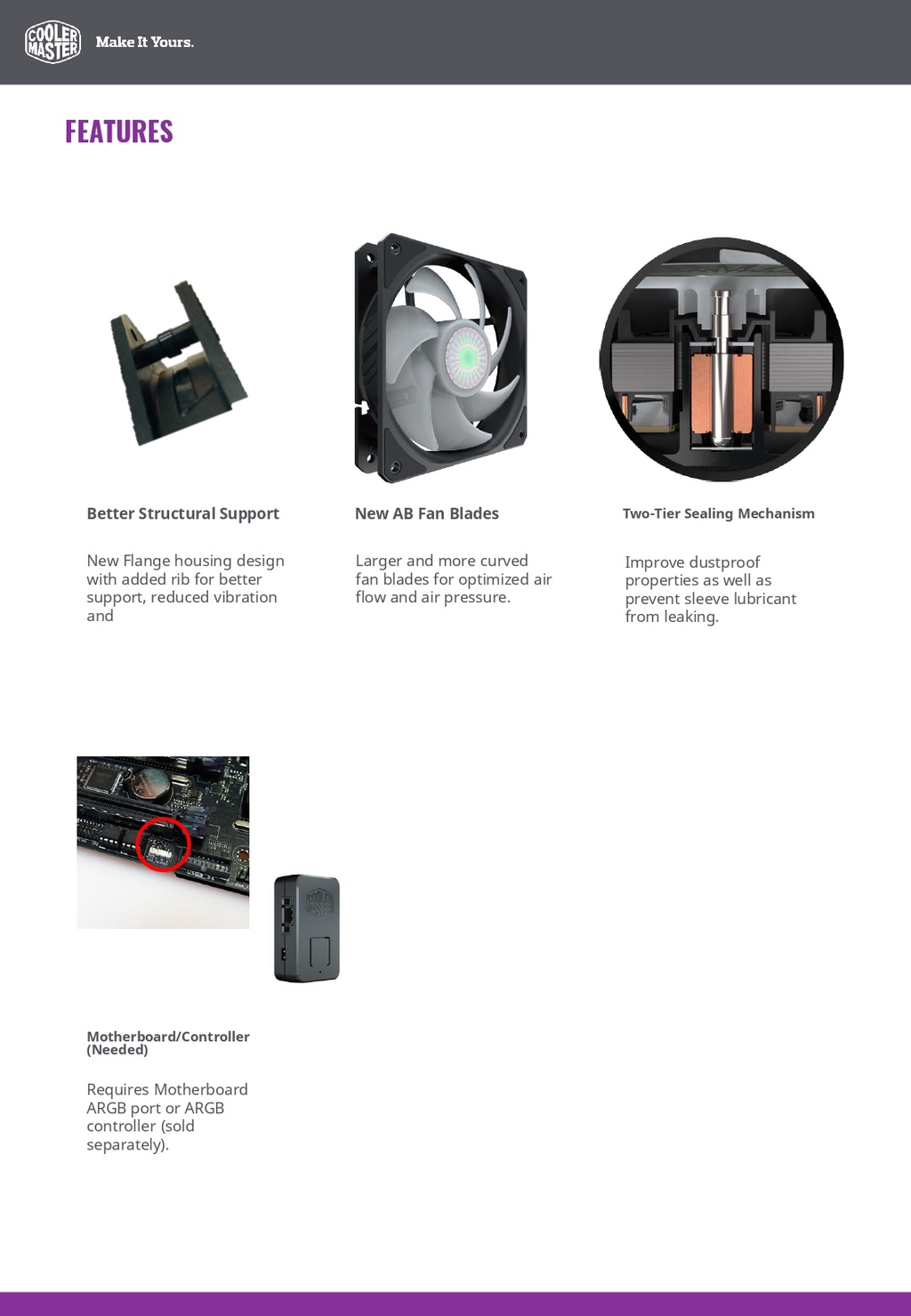 COOLER MASTER SICKLEFLOW 120 ARGB / REVERSE EDITION CASING FAN Shopee