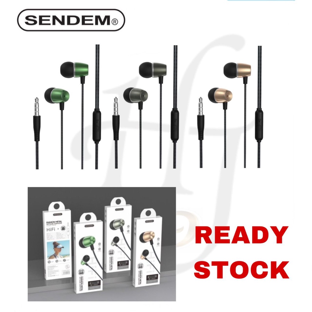 SENDEM V13 Fashion Metal Hifi Music Earphone [ READY STOCK ] | Shopee ...