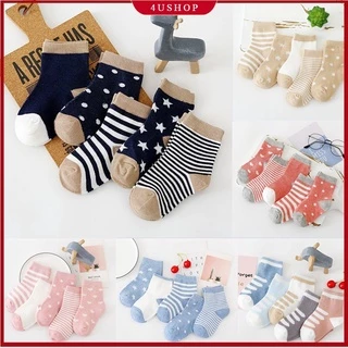 KEMIBABEI Baby Cartoon Cotton Socks – 3 Pair Soft & Breathable Set main image 1