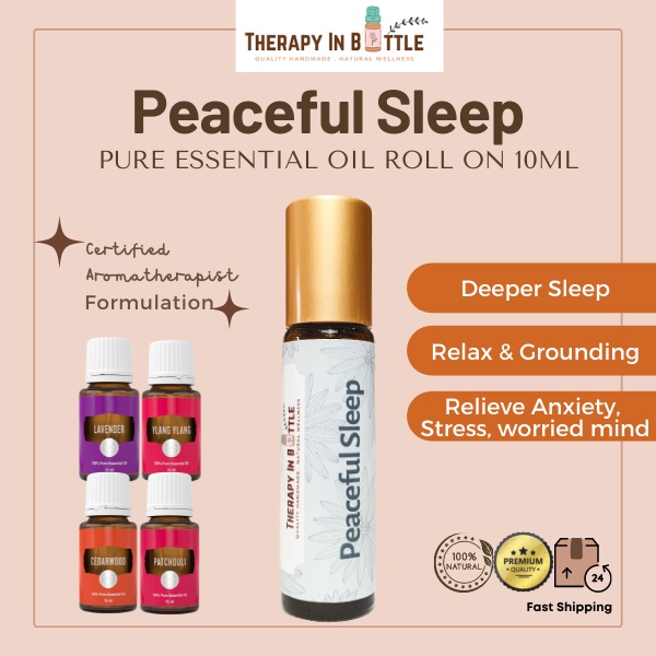 Peaceful Sleep Essential Oil RollOn 10ml Roller Blend Pure Essential Oil Aromatherapy