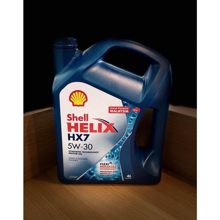 Shell Helix HX7 (Buy 4 Free 1) Lubricant Engine Oil (Minyak Hitam Enjin ...