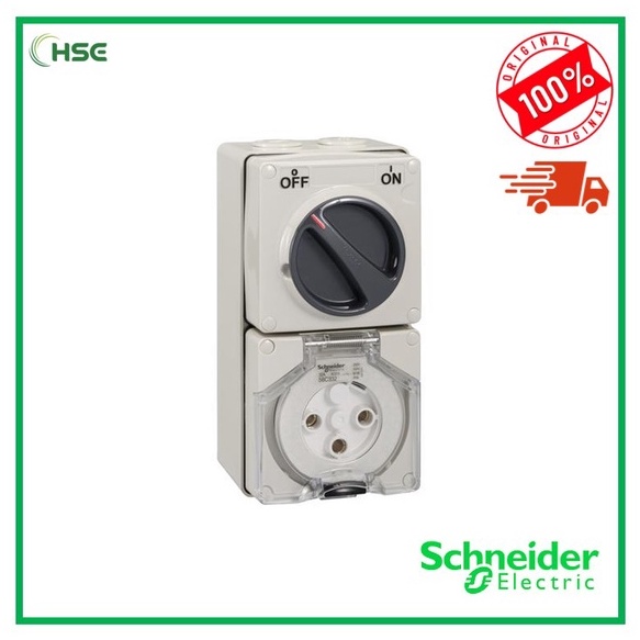 [S56C332GY] Schneider Electric S56 32A Switched Socket 250V 3P IP66 ...