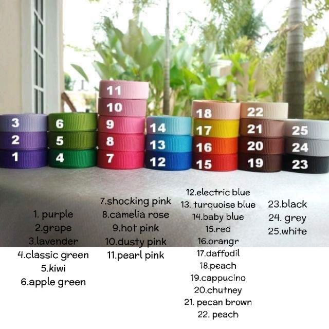 Grosgrain Ribbon Plain 9mm (3/8