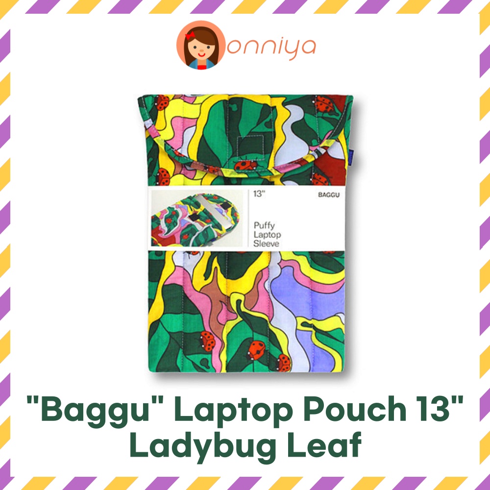 Baggu Laptop Pouch 13 Inch Ladybug Leaf Shopee Malaysia