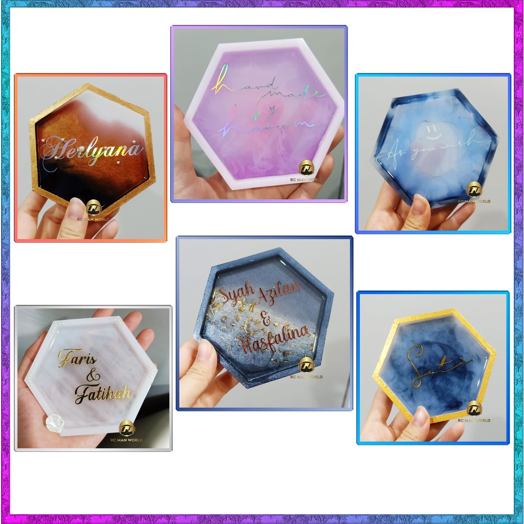 EPOXY FRAME CUSTOMIZE STICKER / NAME LOGO / PRINTING CUTTING STICKER ...