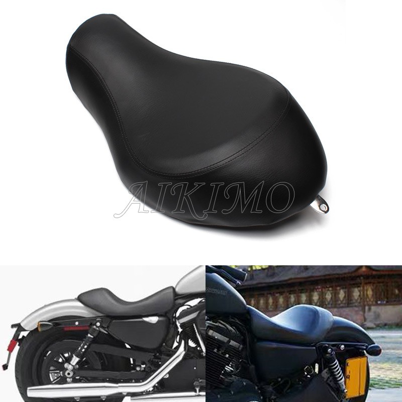 Wide LowPro Solo Seat For Harley Sportster XL883 1200 N 48 20052013
