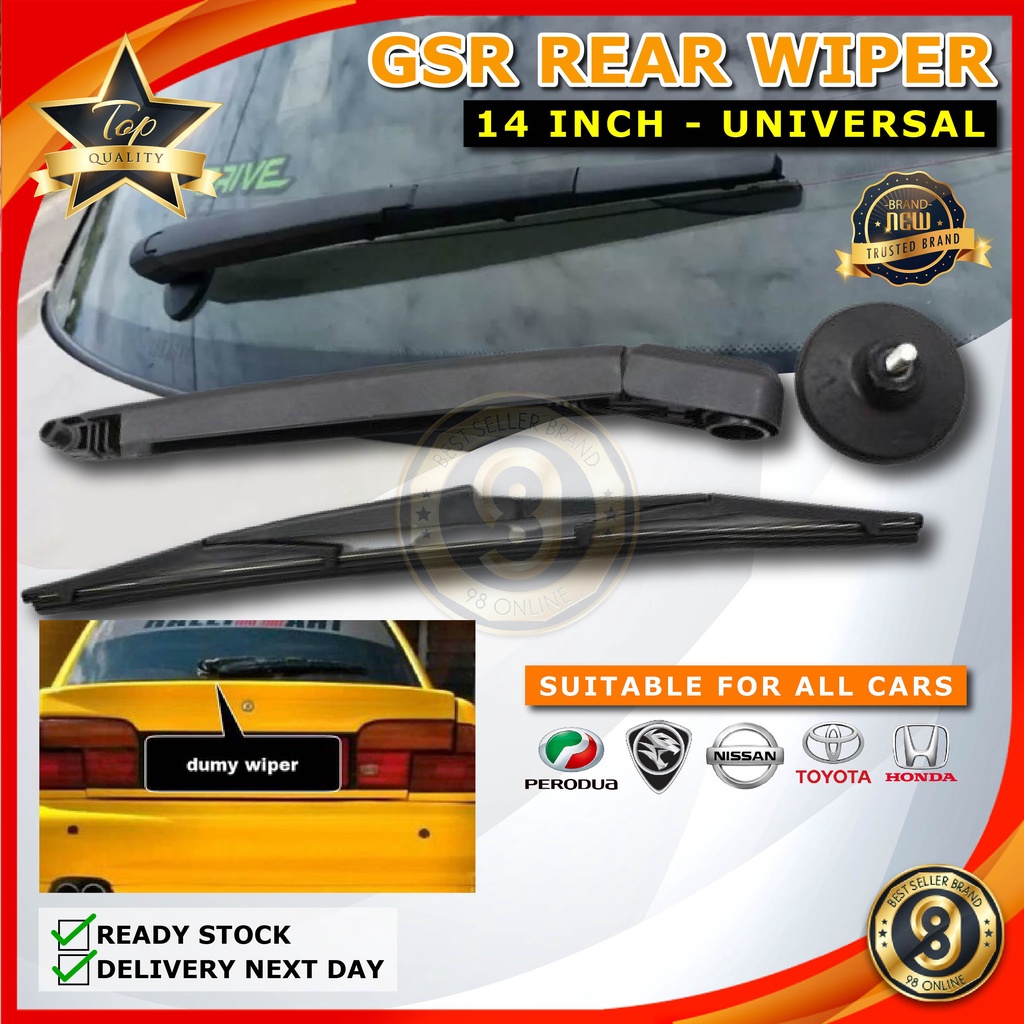 Universal Dummy GSR Car Arm Rear Wiper 14" Wiper Kereta FITS FOR