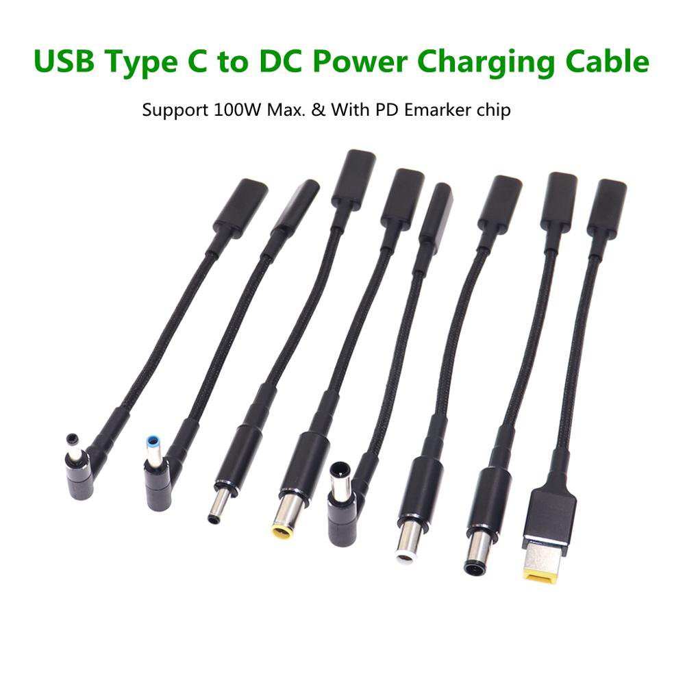 100W Universal Laptop Power Adapter Connector Fast Charging Cable Cord ...