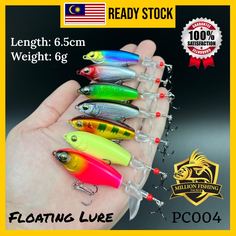 8PCS Topwater Fishing Lures Glow Lure Bait 6.5cm/6g Tackle