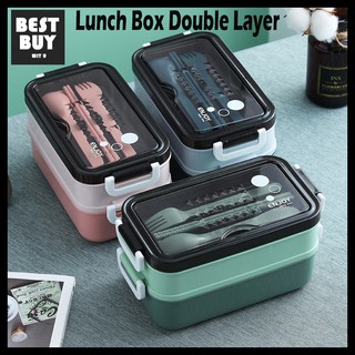 Square Six Button Stainless Steel Three Grid Lunch Box Japanese Simple  Thermal Lunch Plate Student Bento Box For Kids Meal - AliExpress