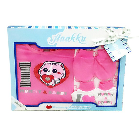 Anakku Baby Girls' Gift Set Pink (4 Pcs) Shopee Malaysia