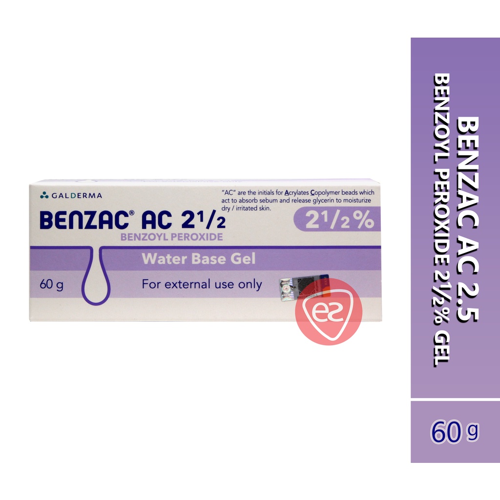BENZAC AC (2.5 / 5) BENZOYL PEROXIDE WATER BASED GEL (15G / 60G