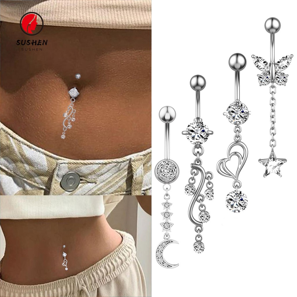 Mens on sale navel piercing