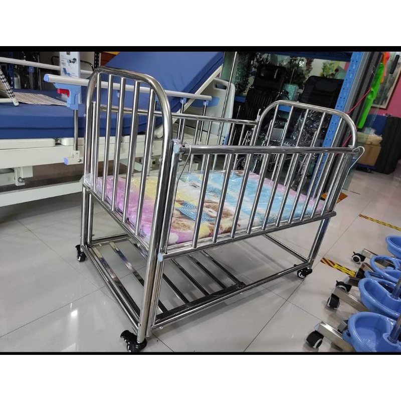 Stainless Steel Baby Cot bed Trolley Push Shopee Malaysia
