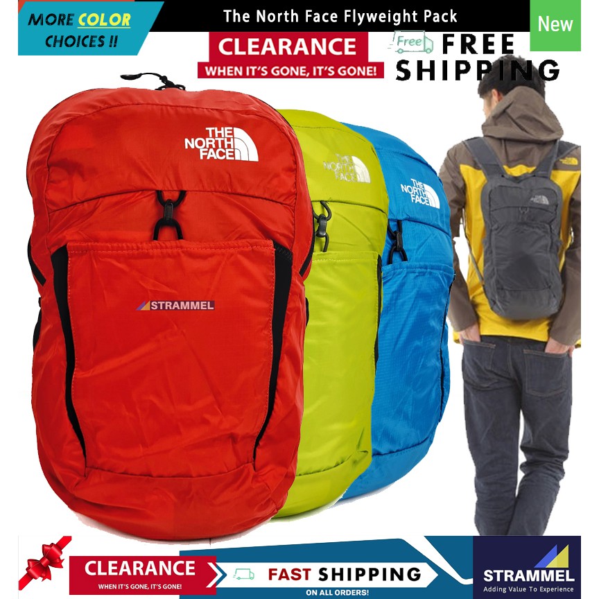 The north face flyweight pack deals 17l