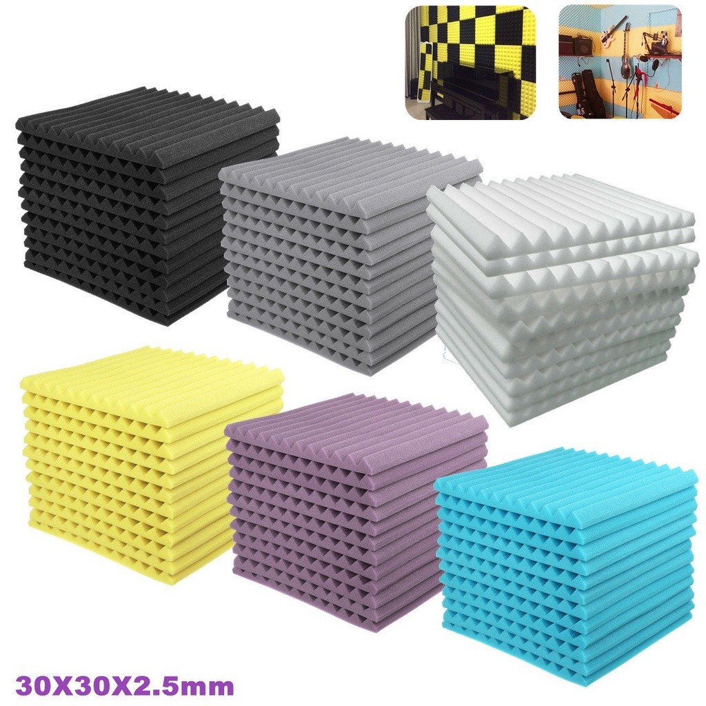 High Density 30x30x2.5cm 7 Colors Soundproofing Foam SoundProof Foam