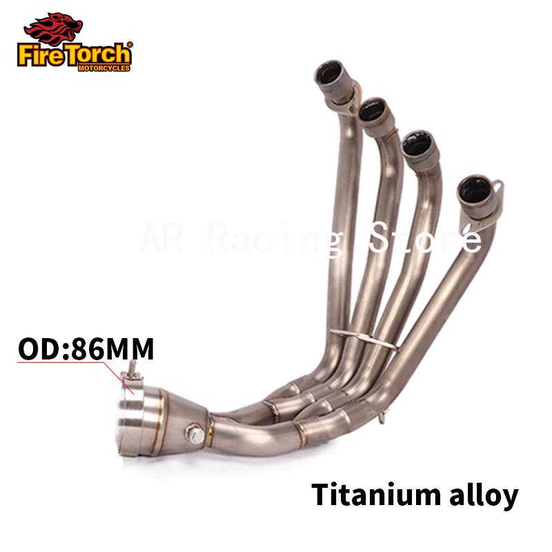 A Motorcycle Full Exhaust Systems Slip On For Honda CBR650F CBR650R CBR650 Exhaust Pipe Titanium