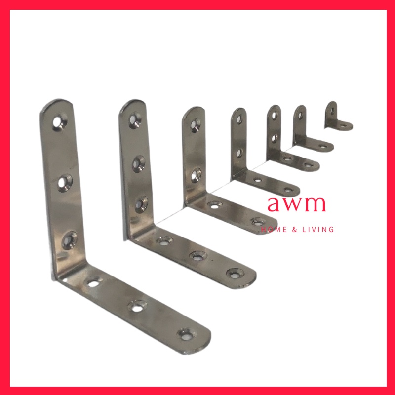 AWM L Bracket Stainless Steel L Bracket Angle Bracket Sesiku L Rak Rack ...