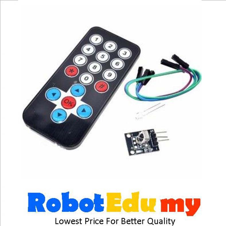 IR Remote Control with Infrared Receiver VS1838B Module for Arduino