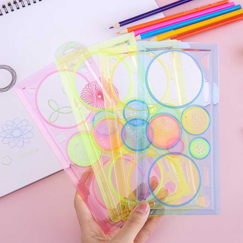 Spirograph Geometric Ruler Stencil Spiral Art Classic Toy Stationery ...