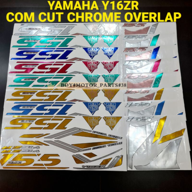YAMAHA Y16 Y16ZR COM CUT 3D CHROME OVERLAP ( 7 ) BODY STICKER ( READY ...