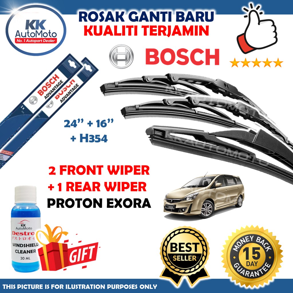 Set Proton Exora Bosch H Rear Wiper Bosch Advantage Wiper