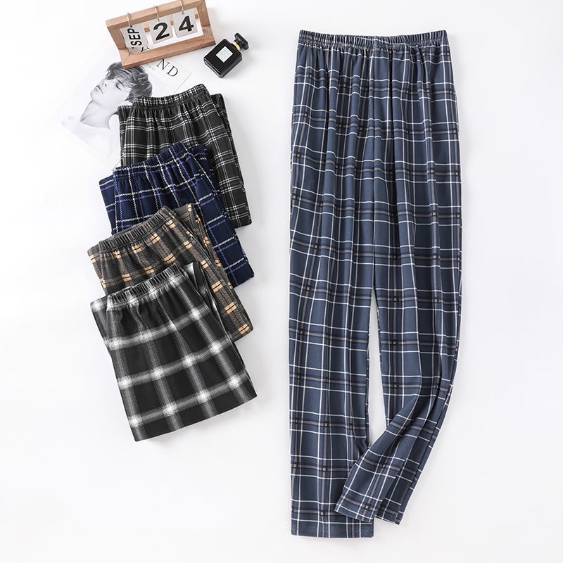 L 5XL Men 100 Cotton Loose Pajama Pants Plus Size Sleeping Pants