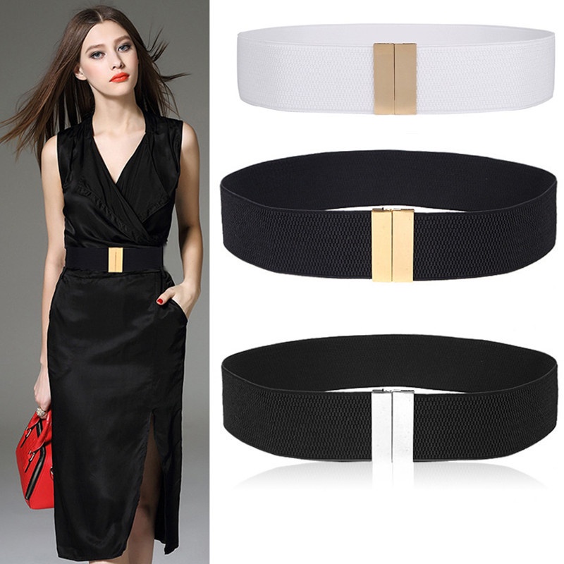 Wide Elastic Belt Dress Stretch Waist Belt Women Dress Accessories