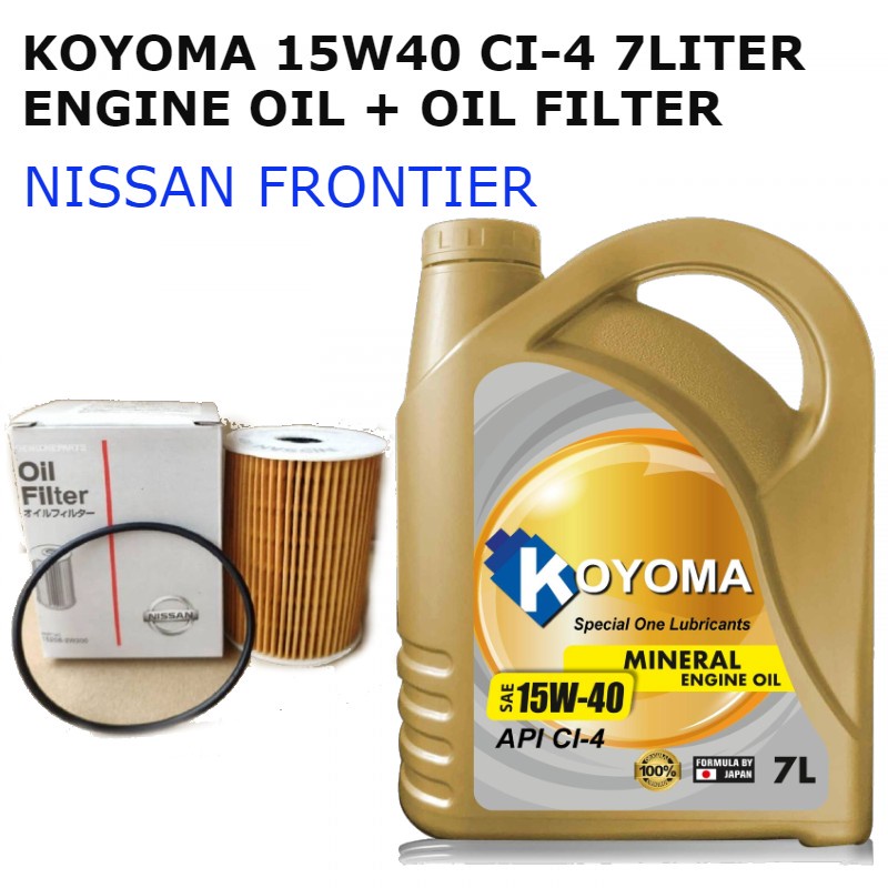 NISSAN FRONTIER OIL FILTER + KOYOMA 15W40 CI4 7LITER ENGINE OIL