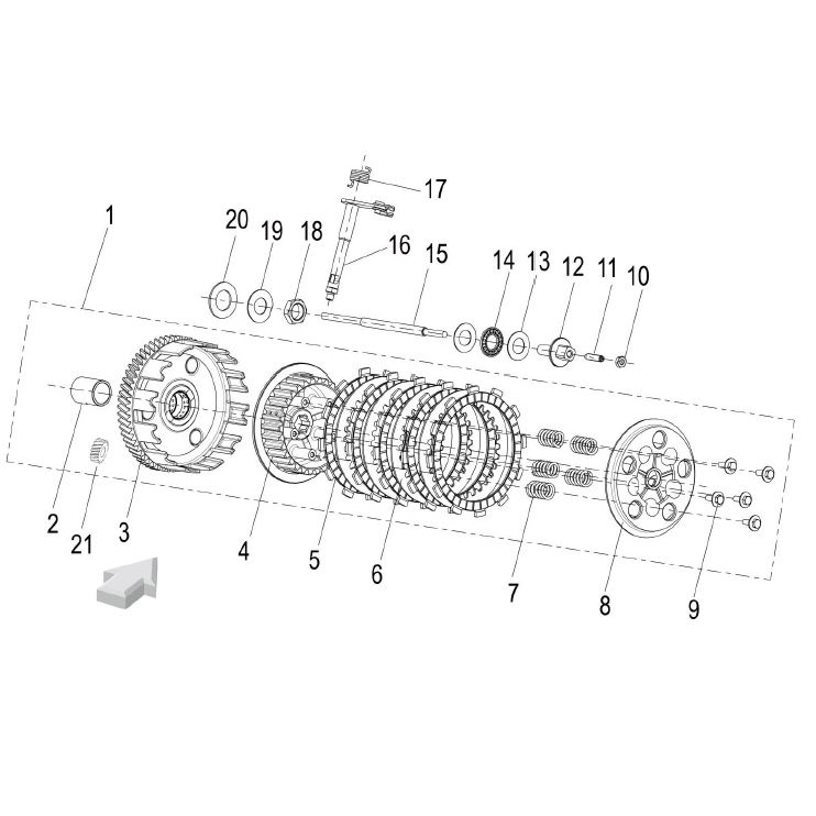 BENELLI RFS150 ENGINE PART - CLUTCH FRICTION PLATE (07-06-24) | Shopee ...