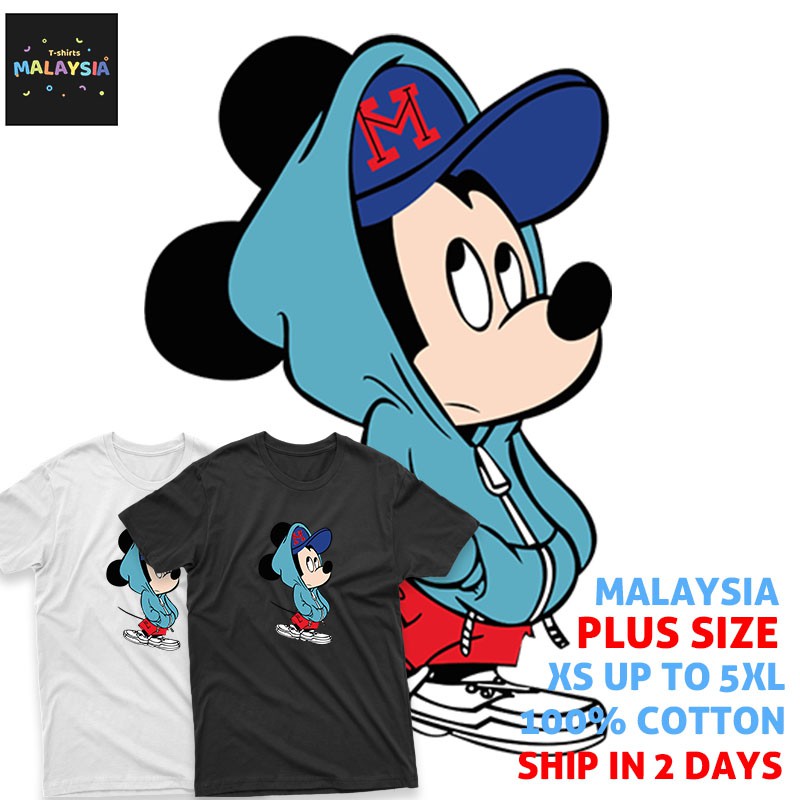 🌈Ready Stock 💯 Cotton XS-5XL Disney Mickey Mouse Red LV Logo