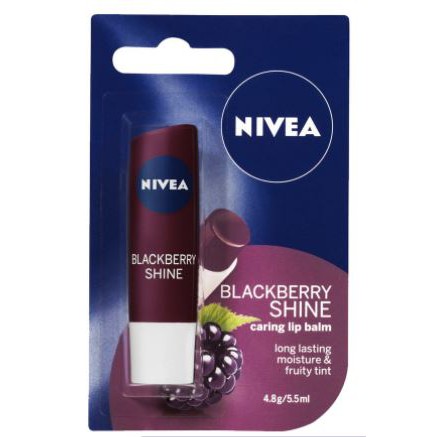 Nivea Blackberry Shine Lip Balm 4.8g | Shopee Malaysia