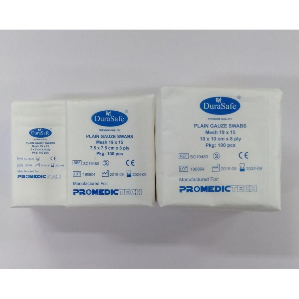 Durasafe Plain Gauze Swabs Pcs Pkt Shopee Malaysia