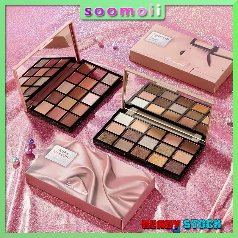 SooMoii CO134 15 Colour Eyeshadow Matte Palette Longlasting Malaysia Ready Stock Eye Make Up Top