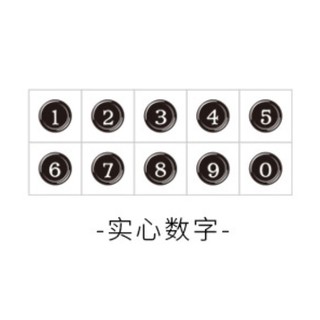 Number Set Date Set Wooden Handle Rubber Stamp 复古数字木质印章