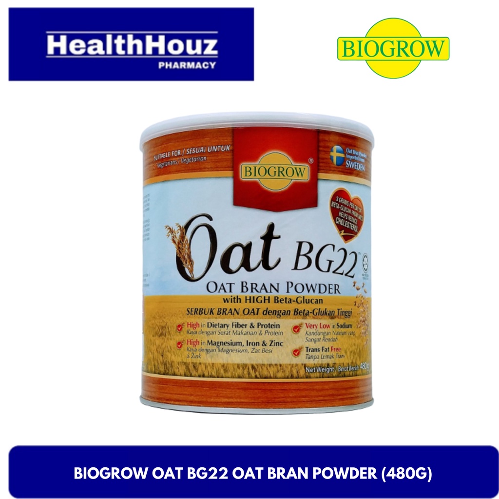 BIOGROW Oat BG22 Oat Bran Powder (480g) | Shopee Malaysia
