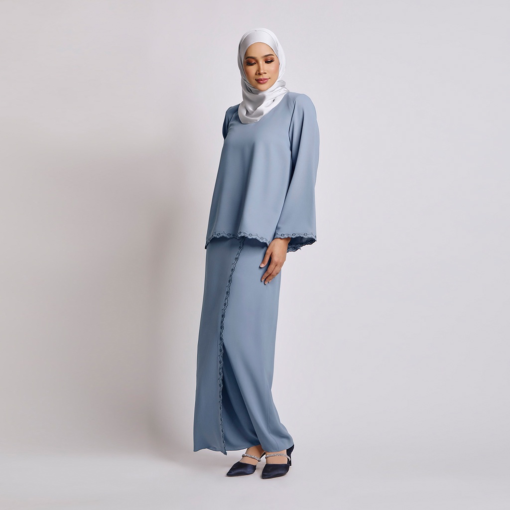 INHANNA Afya Sulam Overlap Skirt Kurung Kedah | Shopee Malaysia