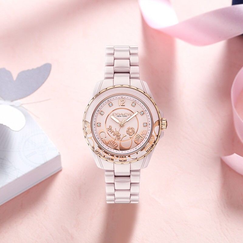 Coach pink 2024 ceramic watch