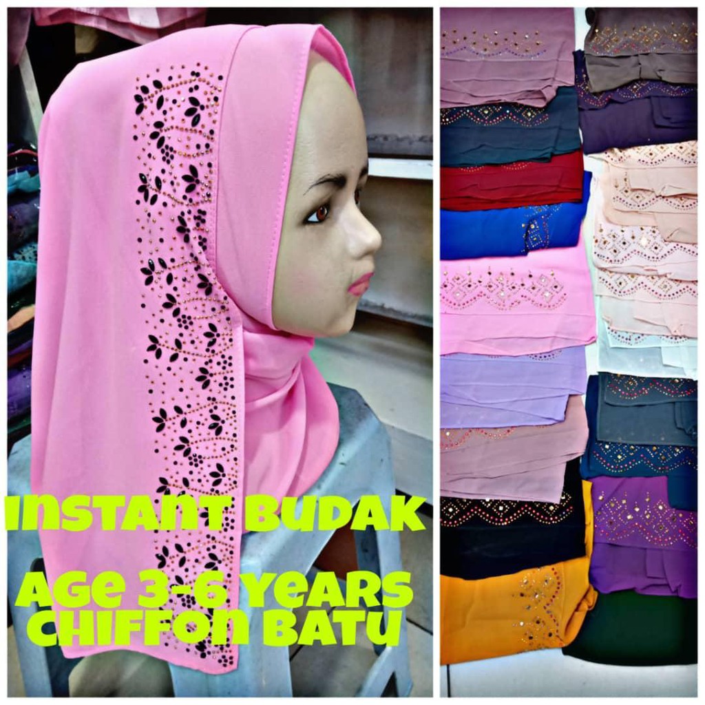 🔥RAYA KEMBALI🔥READYSTOK INSTANT BUDAK CHIFFON BATU - HEAVY CHIFFON- 🔥 ...