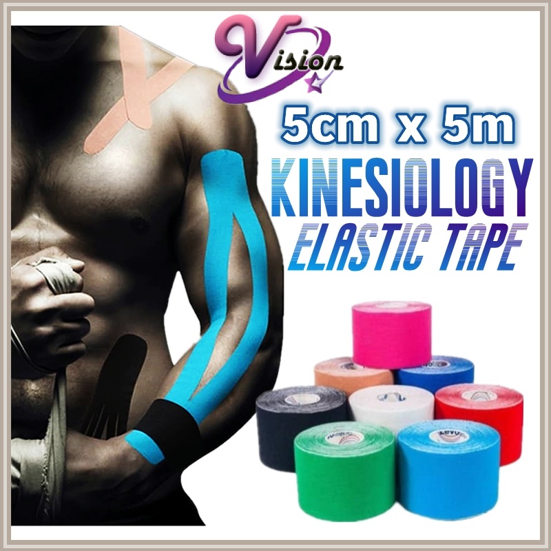 Kinesiology Sport Elastic Tape Physio Strapping Muscle Tape 5cm x 5m ...