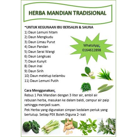 11 Jenis Daun Mandian Traditional | Shopee Malaysia