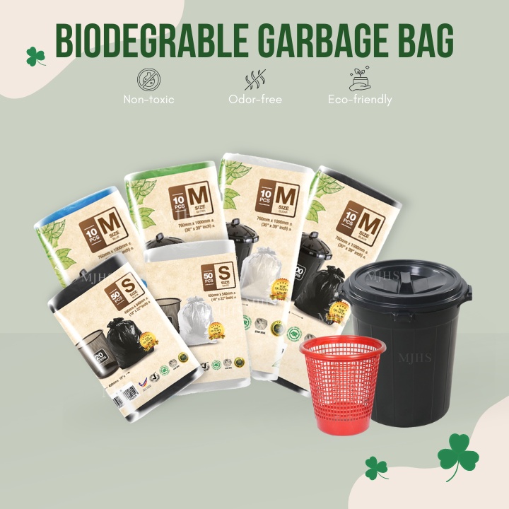 Mjhs Beg Plastik Sampah Tebal Garbage Bag Oxo Biodegradable Big Rubbish Plastic Trash Dustbin 5187