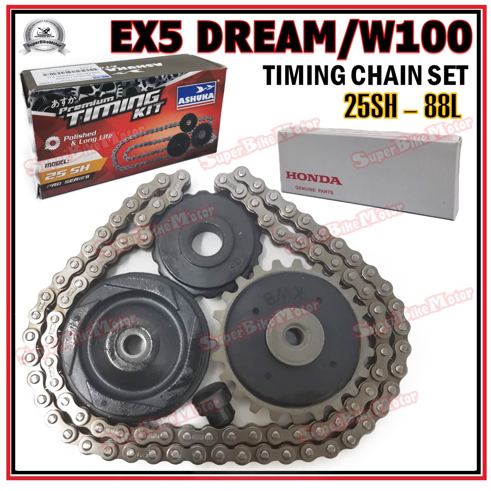 HONDA EX5 DREAM / W100 - ASHUKA Premium Timing Chain Set / Timing Kit ...