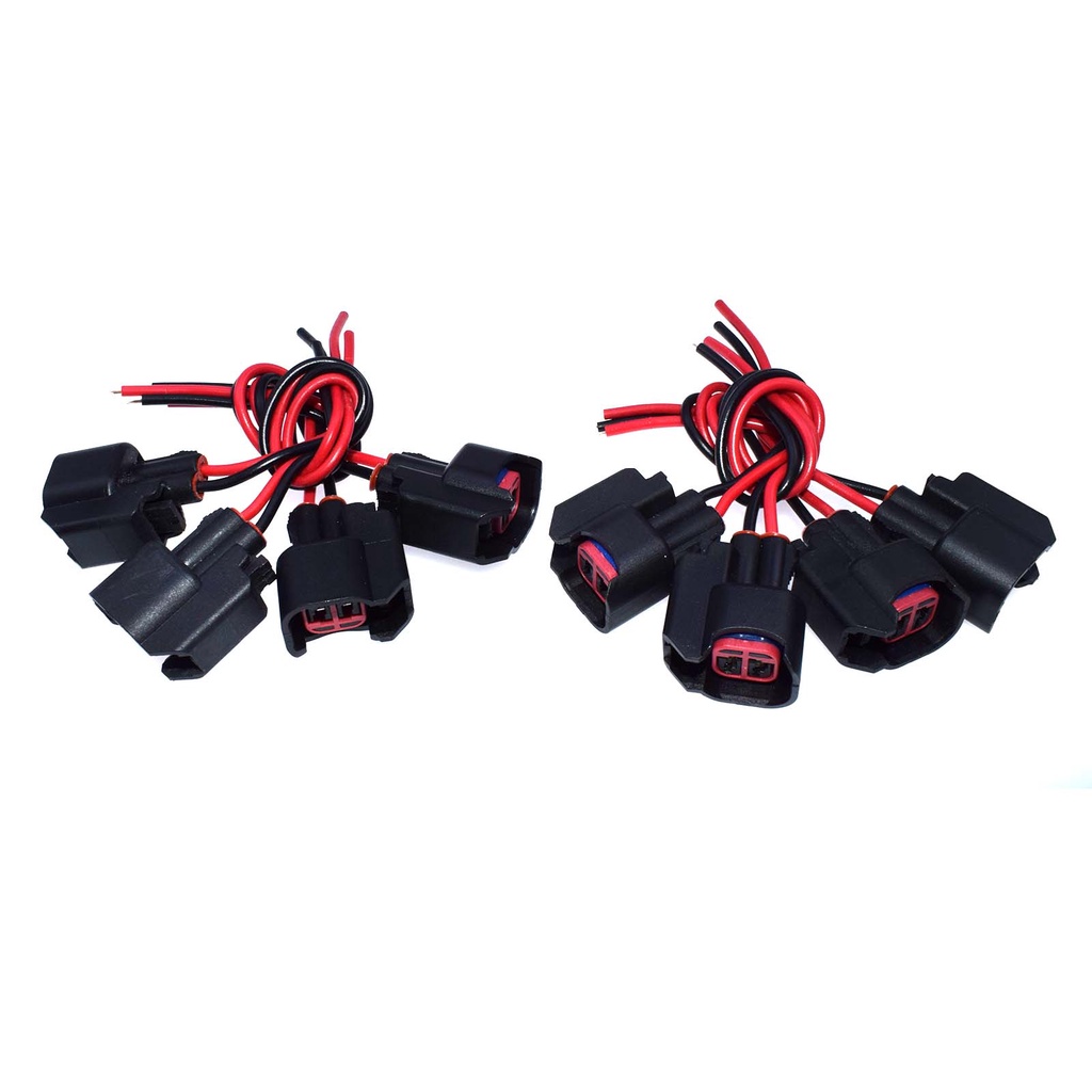 8x New Fuel Injector Connector Wiring Plugs Clips EV6 EV14 Pigtail Cut