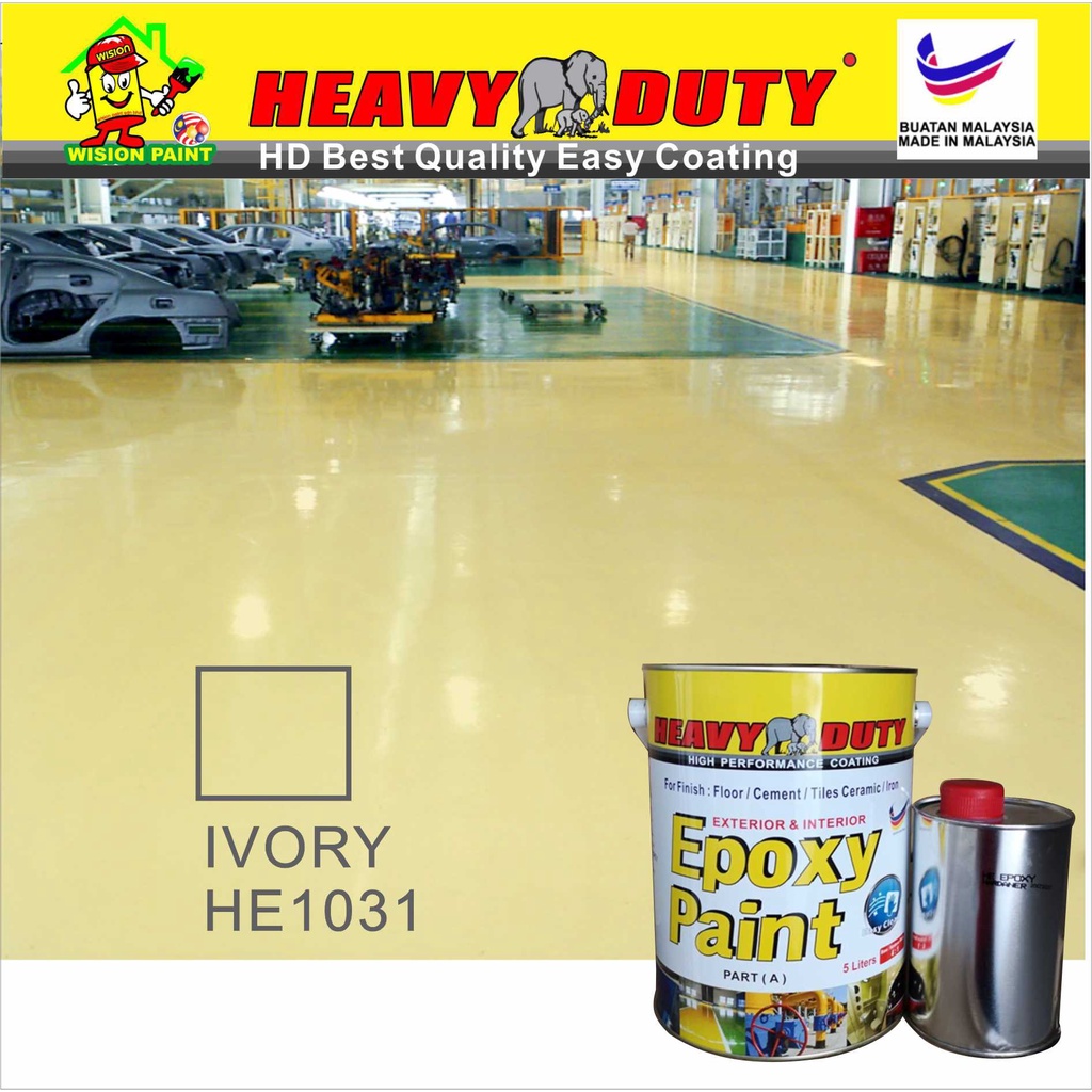 5L HEAVY DUTY EPOXY WATERPROOF FLOOR PAINT ( 5L ) [ Include Hardener ...